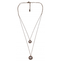 Necklace staineless steel in rose gold color with mother of pearl BZ-NK-00284 image 2