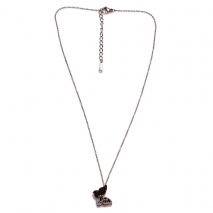 Necklace stainless steel butterfly in rose gold color BZ-NK-00343 image 3
