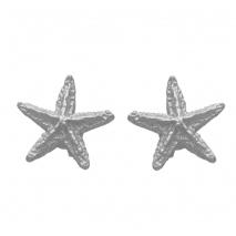 Χειροποίητα ασημένια σκουλαρίκια 925ο αστερίες με ασημί επιμετάλλωση ENG-KE-1801
