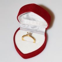 Χειροποίητο δαχτυλίδι μονόπετρο από επιχρυσωμένο ασήμι 925ο με ημιπολύτιμες πέτρες (ζιργκόν) IJ-010487-G στο κουτί συσκευασίας