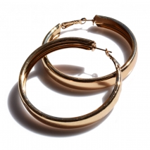 Earrings faux bijoux brass hoops in gold color BZ-ER-00658 image 3