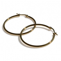 Earrings stainless steel hoops in gold color BZ-ER-00665 image 3