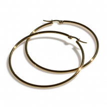 Earrings stainless steel hoops in gold color BZ-ER-00671 image 3