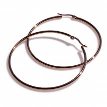 Earrings stainless steel hoops in rose gold color BZ-ER-00672 image 3
