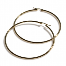 Earrings stainless steel hoops in gold color BZ-ER-00674 image 3