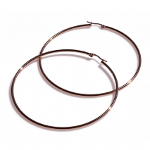 Earrings stainless steel hoops in rose gold color BZ-ER-00678 image 3
