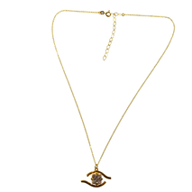 Handmade sterling silver necklace Eight-NK-00397 eye with gold plating and semi-precious stones (zirconia) Image 2