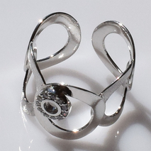 Χειροποίητο ασημένιο δαχτυλίδι 925ο σε ματ ασημί επιμετάλλωση με λευκά ζιργκόν IJ-010004A Εικόνα 4