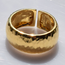 Χειροποίητο ασημένιο δαχτυλίδι βέρα 925ο σφυρήλατο σε χρυσή επιμετάλλωση IJ-010113B Εικόνα 4