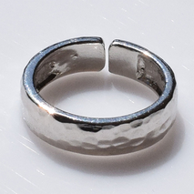 Χειροποίητο ασημένιο δαχτυλίδι βέρα 925ο σφυρήλατο σε ασημί επιμετάλλωση IJ-010119A Εικόνα 4