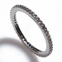 Χειροποίητο ασημένιο δαχτυλίδι βεράκι 925ο σειρέ σε ασημί επιμετάλλωση με λευκά ζιργκόν IJ-010375A
