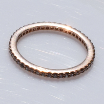 Χειροποίητο ασημένιο δαχτυλίδι βεράκι 925ο σειρέ σε ροζ χρυσή επιμετάλλωση με λευκά ζιργκόν IJ-010375C Εικόνα 4