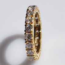 Χειροποίητο ασημένιο δαχτυλίδι βεράκι 925ο σειρέ σε χρυσή επιμετάλλωση με λευκά ζιργκόν IJ-010399B Εικόνα 2