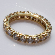 Χειροποίητο ασημένιο δαχτυλίδι βεράκι 925ο σειρέ σε χρυσή επιμετάλλωση με λευκά ζιργκόν IJ-010399B Εικόνα 4