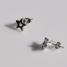 Earrings stainless steel stars in silver color BZ-ER-00734 Image 3