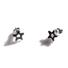 Earrings stainless steel stars in silver color BZ-ER-00734 Image 4