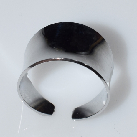 Δαχτυλίδι ατσάλινο (stainless steel) σε ασημί χρώμα BZ-RG-00432 Εικόνα 2