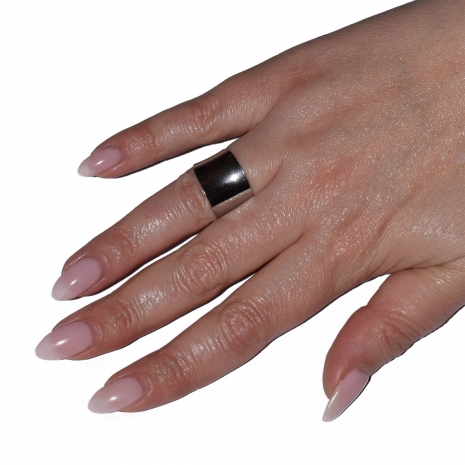 Δαχτυλίδι ατσάλινο (stainless steel) σε ασημί χρώμα BZ-RG-00432 Εικόνα 4