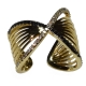 Δαχτυλίδι φο μπιζού ορείχαλκος με μαύρους κρυστάλλους σε χρυσό χρώμα BZ-RG-00423