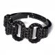 Ring faux bijoux with black crystals in black color BZ-RG-00424 Image 2