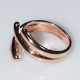 Δαχτυλίδι φο μπιζού ορείχαλκος σε ροζ χρυσό χρώμα BZ-RG-00439 Εικόνα 2
