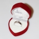 Χειροποίητο δαχτυλίδι μονόπετρο από επιπλατινωμένο ασήμι 925ο με ημιπολύτιμες πέτρες (ζιργκόν) IJ-010480-S στο κουτί συσκευασίας