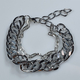 Bracelet faux bijoux brass chain in silver color BZ-BR-00523 Image 4