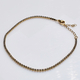 Bracelet anklet faux bijoux brass in gold color with white crystals BZ-BR-00530 Image 3