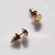 Earrings faux bijoux brass circles in gold color BZ-ER-00726 Image 2