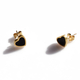 Earrings stainless steel hearts with black crystals in gold color BZ-ER-00736 Image 4